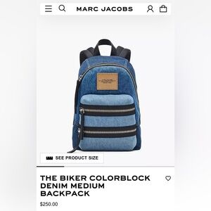 Marc Jacobs Blue Denim Colorblock Backpack